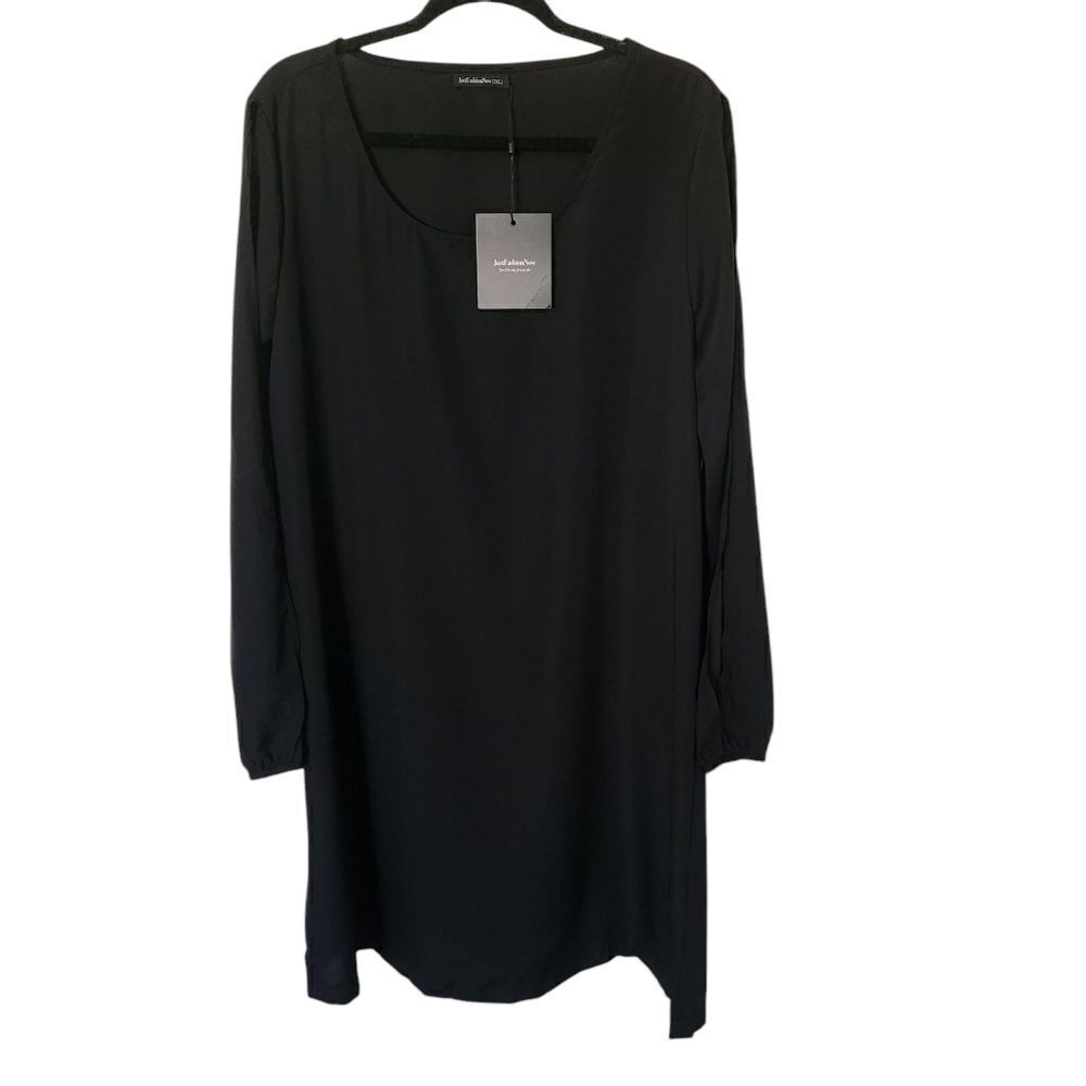 Just Fashion Now Womens Black Open Long Sleeve Midi Dress Size 2XL